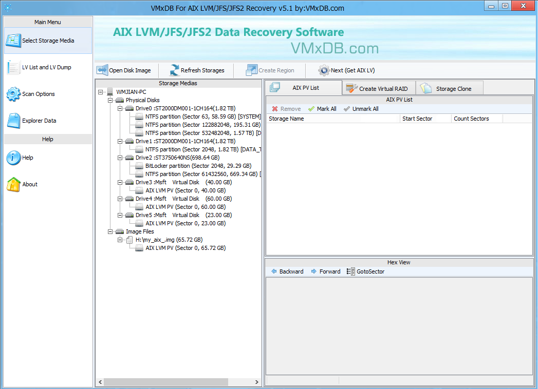 VMxDB For AIX LVM JFS2 Recovery v5.2 (IBM AIXݻָ)